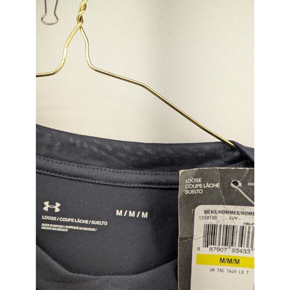 NWT Under Armour UA Tactical Tech Men's Long Sleeve T-Shirt in Dark Navy Blue M - Picture 4 of 6